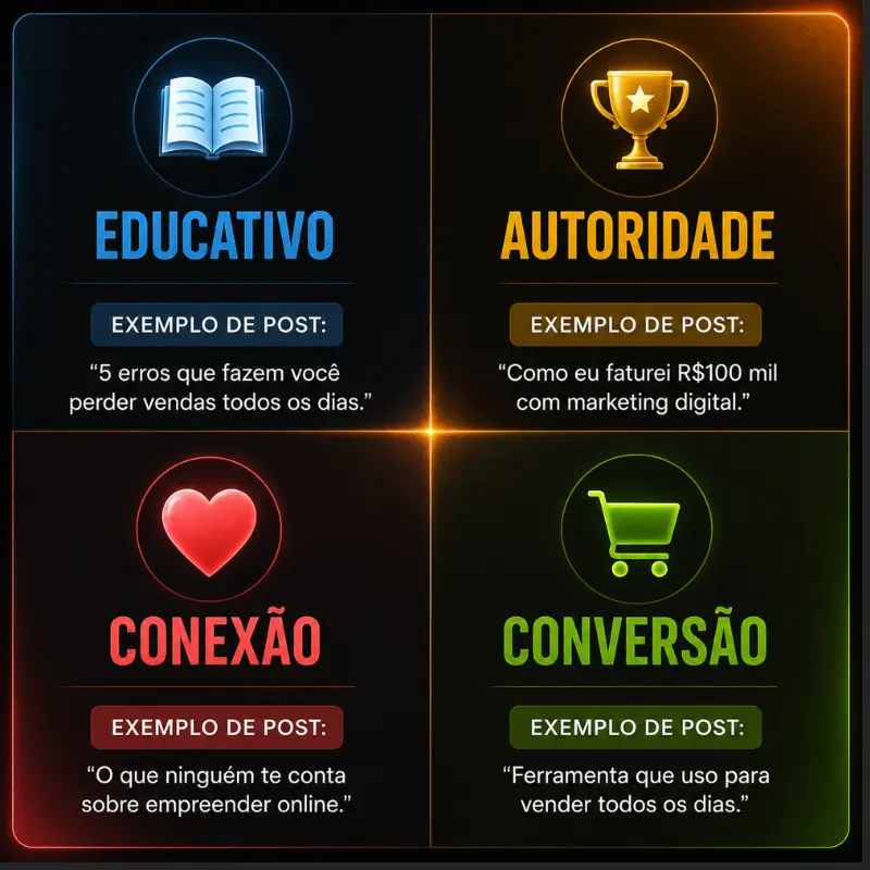 4 tipos de conteúdo para redes sociais que todo negócio online precisa