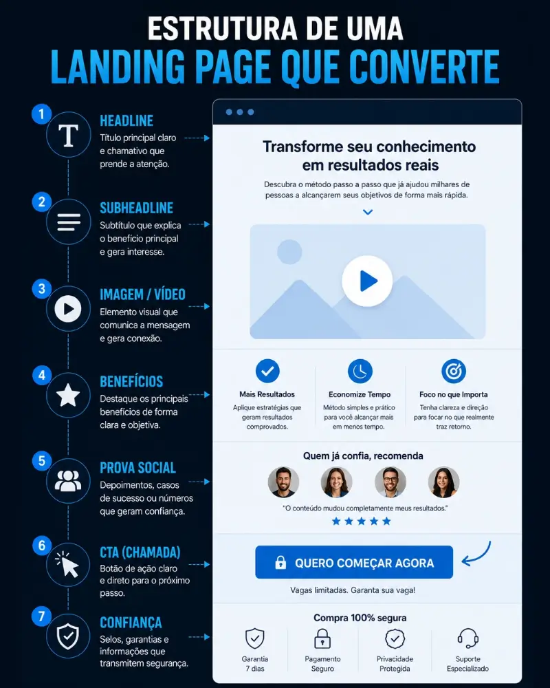estrutura e elementos de uma landing page que converte em 2026
